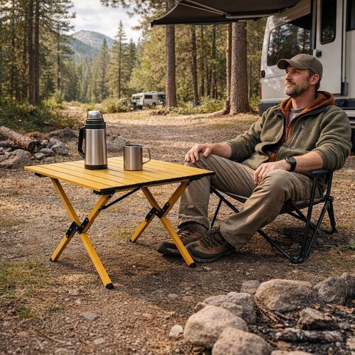 Multi Garden sklopivi kamping stol 60 &amp;times; 60 cm s torbom za no&amp;scaron;enje Slike