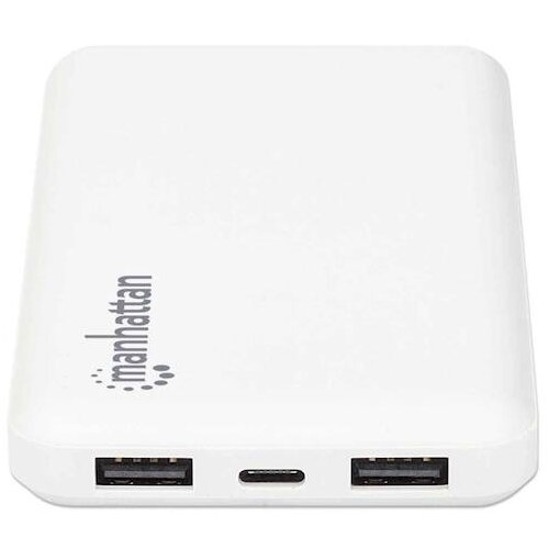 Manhattan powerbank 10000mAh,USB-C,microUSB-A,bije 406277 Slike