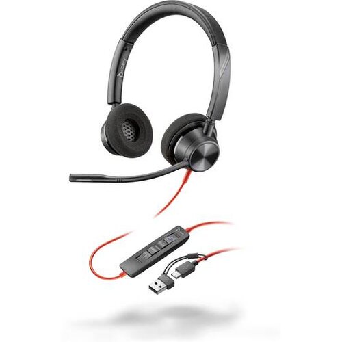 Poly stereo slušalke Blackwire 3320 USB-C s potrdilom Microsoft Teams + adapter USB-C/A, 8X220AA Cene