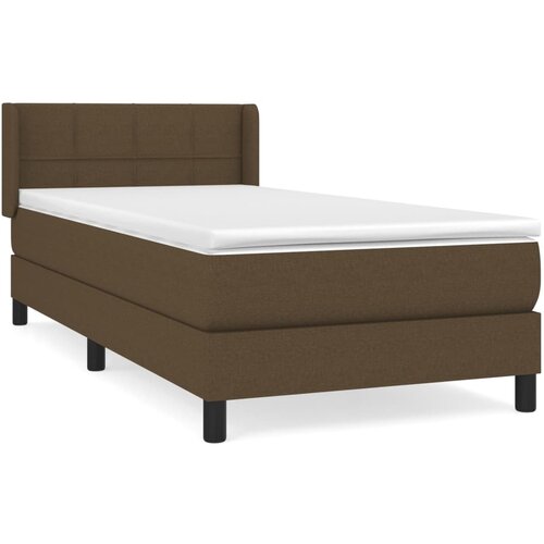 Maison Chic Box spring postelja - Vzmetna postelja z vzmetnico temno rjava 90x200 cm blago SL13825, (21901335) Slike