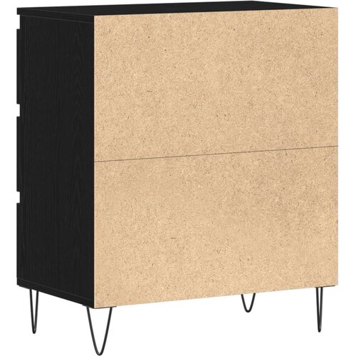  Komoda s ladicama Crni hrast 60x35x70 cm Izrađen od drva Slike