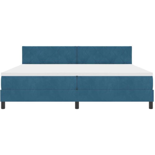 VidaXL Box Spring Krevet s Madracem Tamnoplavi 200x200 cm Bar&amp;scaron;un Slike