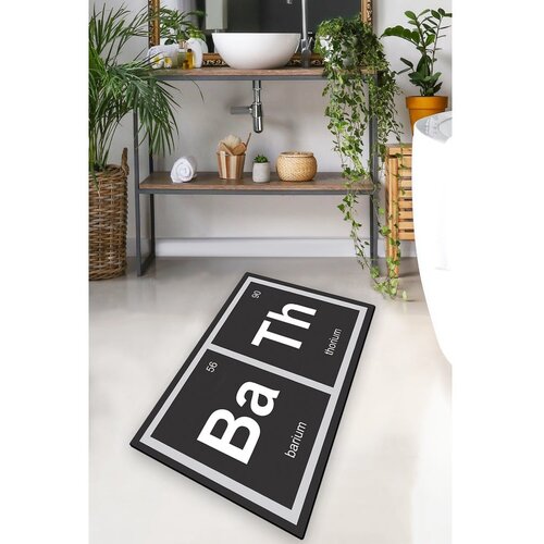 Foutastic črna kopalniška preproga 70x120 cm barium – Cene