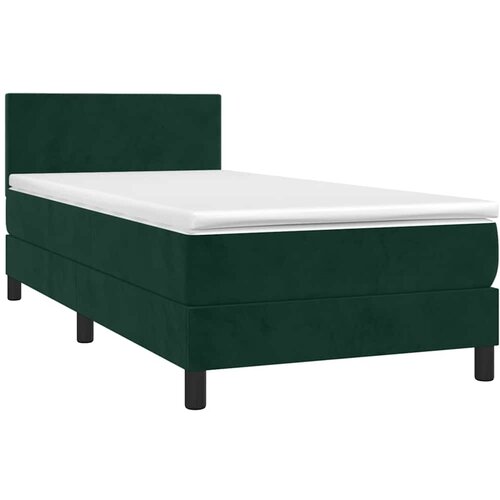 Box spring krevet s madracem tamnozeleni 80 x 200 cm bar&amp;scaron;unasti Slike