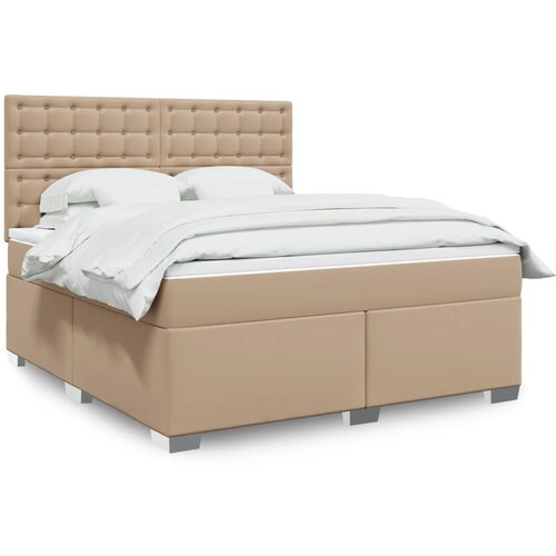 Krevet box spring s madracem cappuccino 180x200 cm umjetna koža Cene