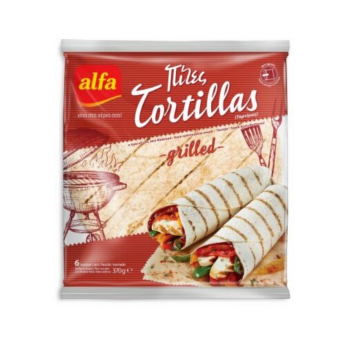Alfa Foods tortilla grilovana 370g kesa Slike