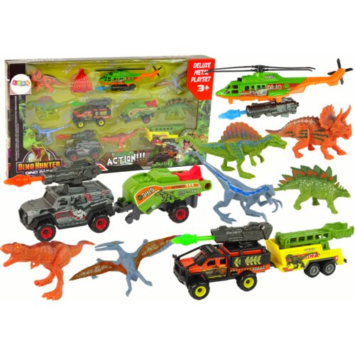  Helicopter Dinosaurs Vehicle Set 6 Colorful Pcs Cene