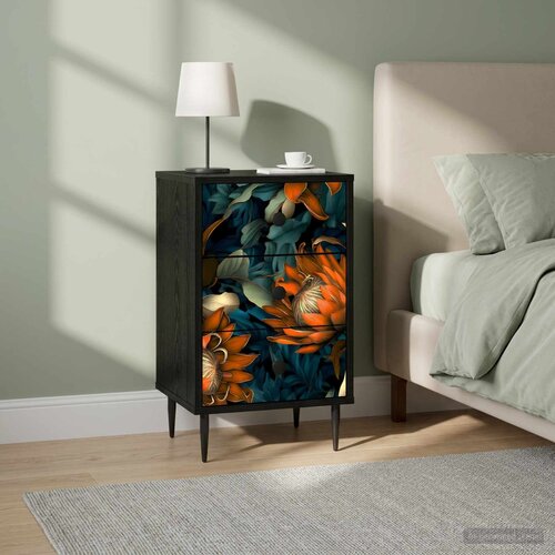  Noćni ormar LOCHEM 2 kom. Crni hrast 36 x 33 x 61 cm Slike
