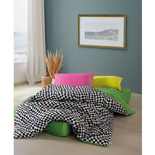  Dazzle - Zeleni, beli i crni Ranforce Super King pokrivač set Cene