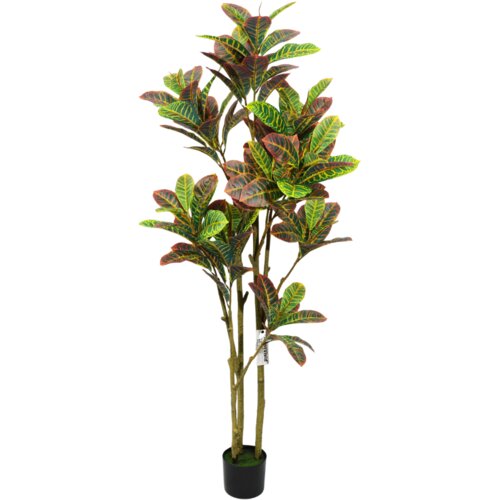 BZ 160Cm Umetna Ficus Pandurata Kroton Rastlina Pestri Listi Potted Umetna Rastlina Za Dom In Trgovina Božična Dekoracija, (5000009131) Cene