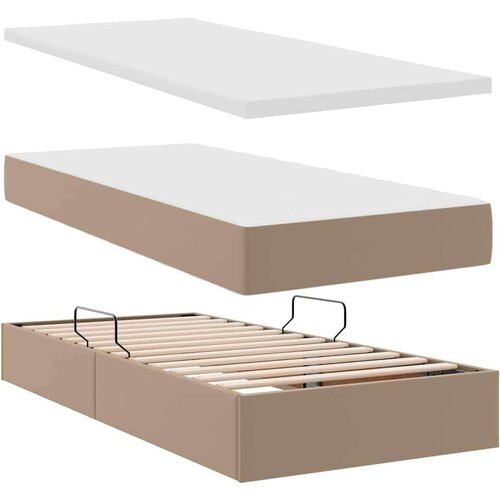  Krevet s prostorom za pohranu s LED-om Kapućino 90 x 190 cm - Boja cappuccina 90 x 190 cm Slike
