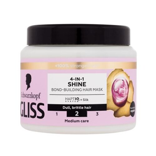 Schwarzkopf Gliss Shine 4-in-1 Hair Mask maska za lomljivu kosu bez sjaja 400 ml za ženske Cijene