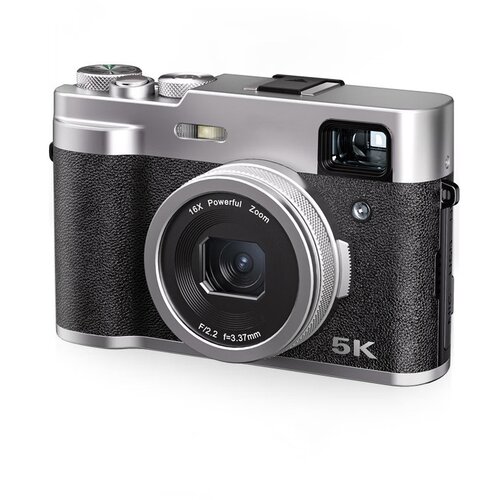 INF digitalni fotoaparat 5K s sprednjo in zadnjo kamero, iskalom, samodejnim ostrenjem, funkcijo proti tresljajem black, (21369923) Cene