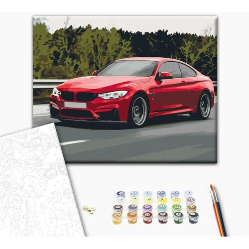  Slika za samostalno slikanje - Red car 50x40 Cene