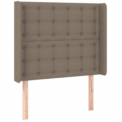  LED uzglavlje smeđesivo 83 x 16 x 118/128 cm od tkanine Slike
