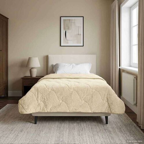  Zimska posteljnina krema 155 x 200 cm Mikrofibra in Teddy flis, (5000284401) Cene