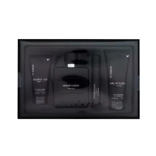 Mauboussin Pour Lui In Black Set parfumska voda 100 ml + parfumska voda 20 ml + gel za prhanje 90 ml + gel za prhanje 50 ml za moške
