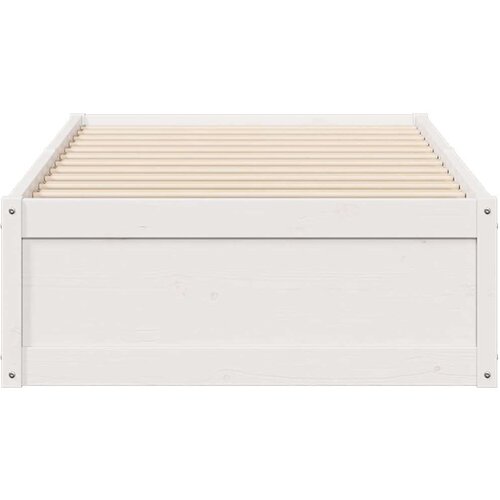 VidaXL Okvir za krevet bijeli 90 x 190 cm od masivne borovine Slike