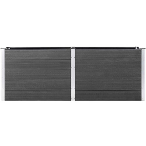  Visoka greda 250x100x91 cm WPC siva Slike