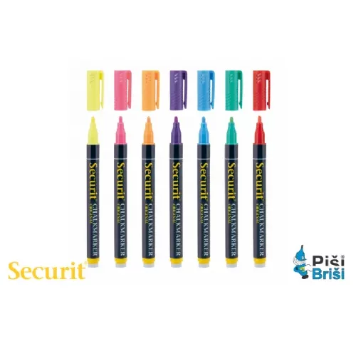SECURIT Set kreda markera (Više boja, 7 Kom., 1 mm - 2 mm)