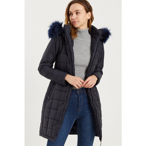 Dewberry Z6653 WOMEN'S COAT-NAVY BLUE Cene