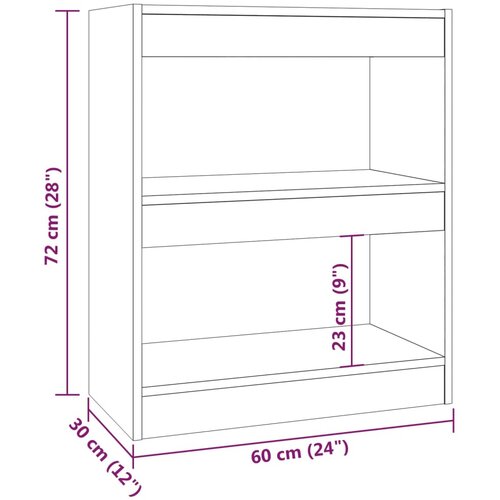  za knjige / sobna pregrada boja hrasta 60x30x72 cm Slike