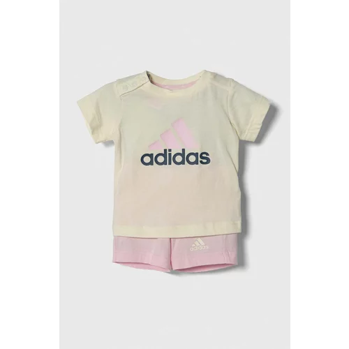 Adidas Pamučni komplet za bebe boja: ružičasta