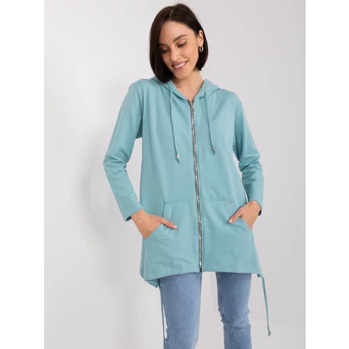 Fashion Hunters Women's pistachio zip-up sweatshirt