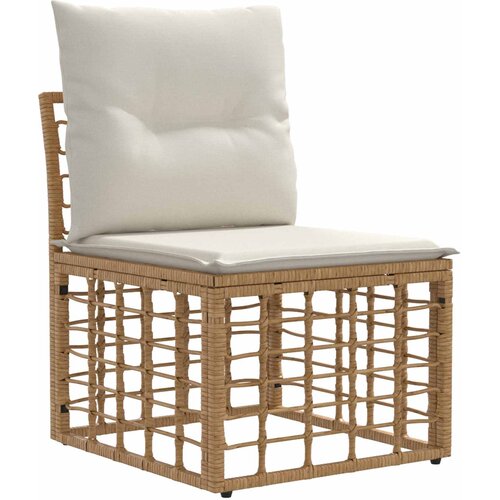  Set vanjskih sofa 4 pcs Prirodna i krema bijela Poliester Slike