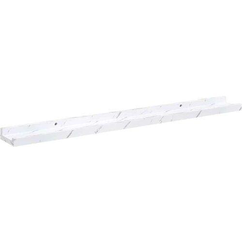  Polica na zidu s policom 4 pcs Bijeli mramor 80 x 9 x 3 cm Slike