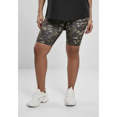 UC Ladies Women's High Waist Camo Tech Cycle Shorts in Wooden Digital Camouflage