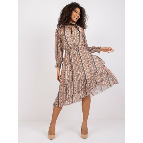 Italy Moda Dress-DHJ-SK-15177-1.04P-dark beige Slike