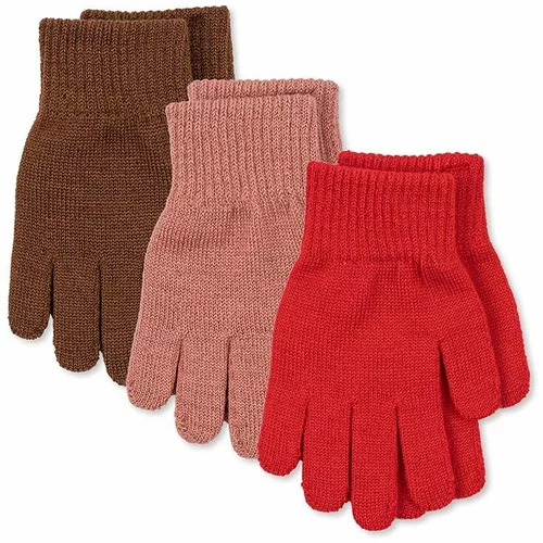 Konges Sløjd Dječje rukavice 3-pack boja: ružičasta