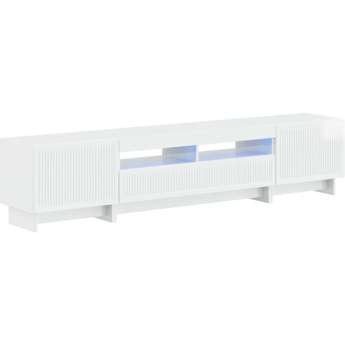  5-dijelni LED TV ormarić Bijela visokog sjaja Konstruirano drvo Cene
