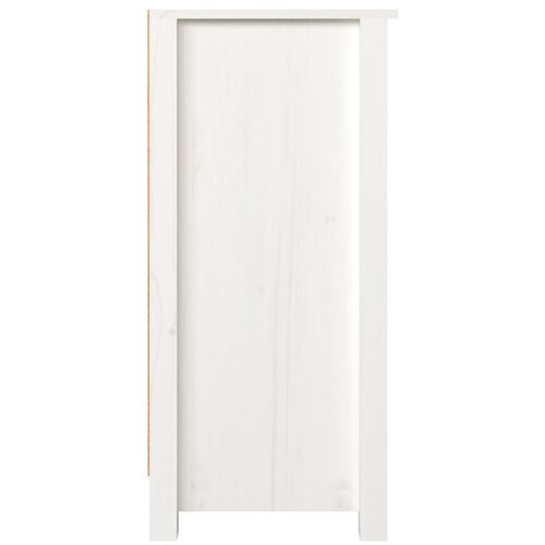 Komoda bijela 100 x 35 x 74 cm od masivne borovine Slike