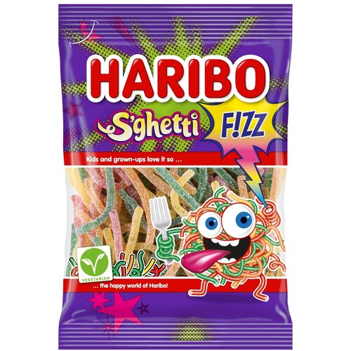 Haribo Gumene bombone spaghetti fizz 85g Slike