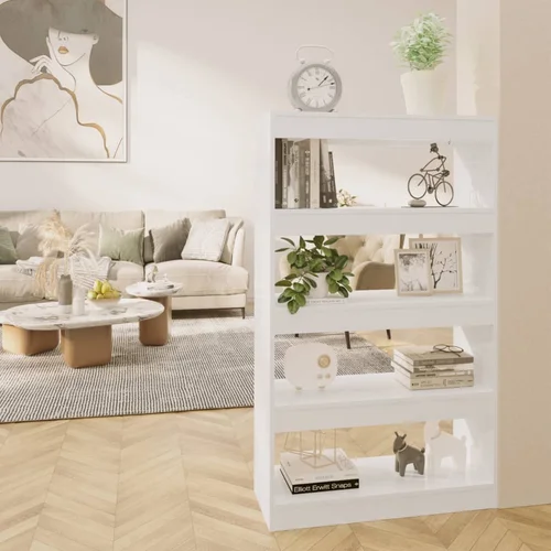 The Living Store Knjižna omara/pregrada visok sijaj bela 80x30x135 cm iverna pl. - Knjižna Omara, (21437030) The Living Store Knjižna omara/pregrada visok sijaj bela 80x30x135 cm iverna pl. - Knjižna Omara, (21437030)