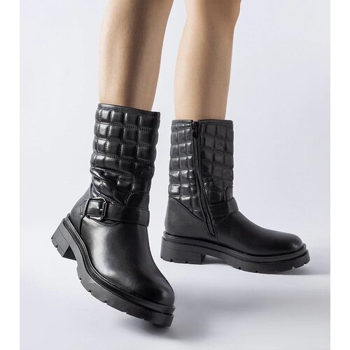 Gemre Black ankle boots with quilted upper Bluffs Cijene