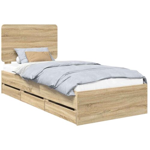  Okvir za krevet Sonoma hrast 75 x 190 cm Inženjersko Drvo - sonoma hrast 75 x 190 cm Cijene