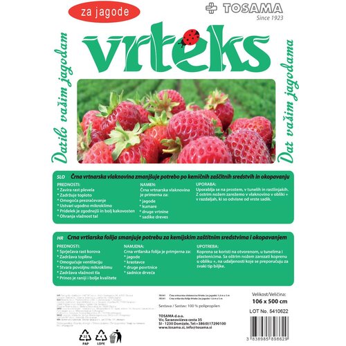 TOSAMA VRTNA FOLIJA VRTEKS ZA JAGODE 106 X 500 CM Cene