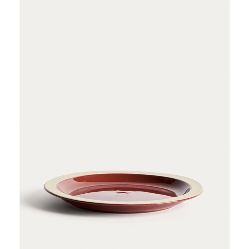 Kave Home Bordo rdeč keramičen krožnik &amp;oslash; 25 cm Doren &amp;ndash; Slike