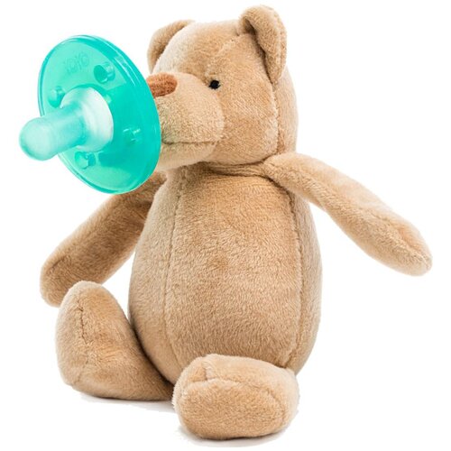 Minikoioi tolažilna duda - silikon sleep buddy s pli&amp;scaron;asto igračo rjav medvedek rjava Slike
