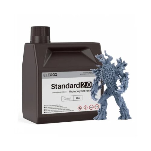 Elegoo standard 2.0 resin 2000gram - grey Slike