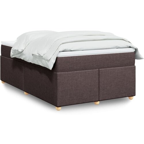 vidaXL Krevet box spring s madracem tamnosmeđi 120 x 190 cm od tkanine Cijene