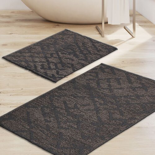  So10014 Grey Bathmat Set (2 Pieces) Cene