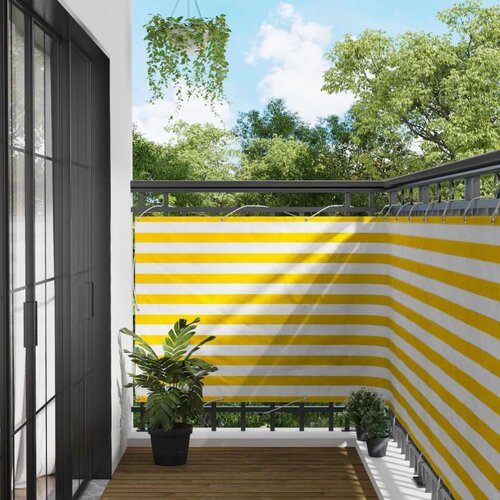  Balcony ekran Žuta i bijela 110 x 200 cm Oxford tkanina - Žuta i bijela 110 x 200 cm Cene