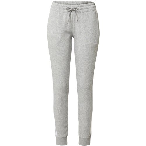 Adidas Sportske hlače 'Essentials' siva melange / bijela Cene