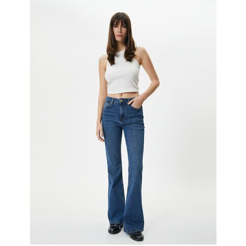 Koton Flare Jeans Slim Fit High Waist Elastic Cotton - Victoria Flare Jeans Cene