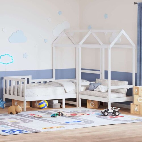  Dnevni krevet i klupa s krovom bez madraca bijeli 80x200 cm - Bijela 80 x 200 cm Cijene