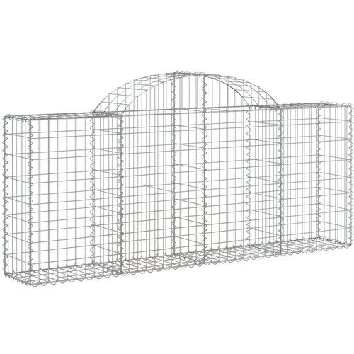  Lučne gabionske ko&amp;scaron;are 12 kom 200x30x80/100cm pocinčano željezo Slike